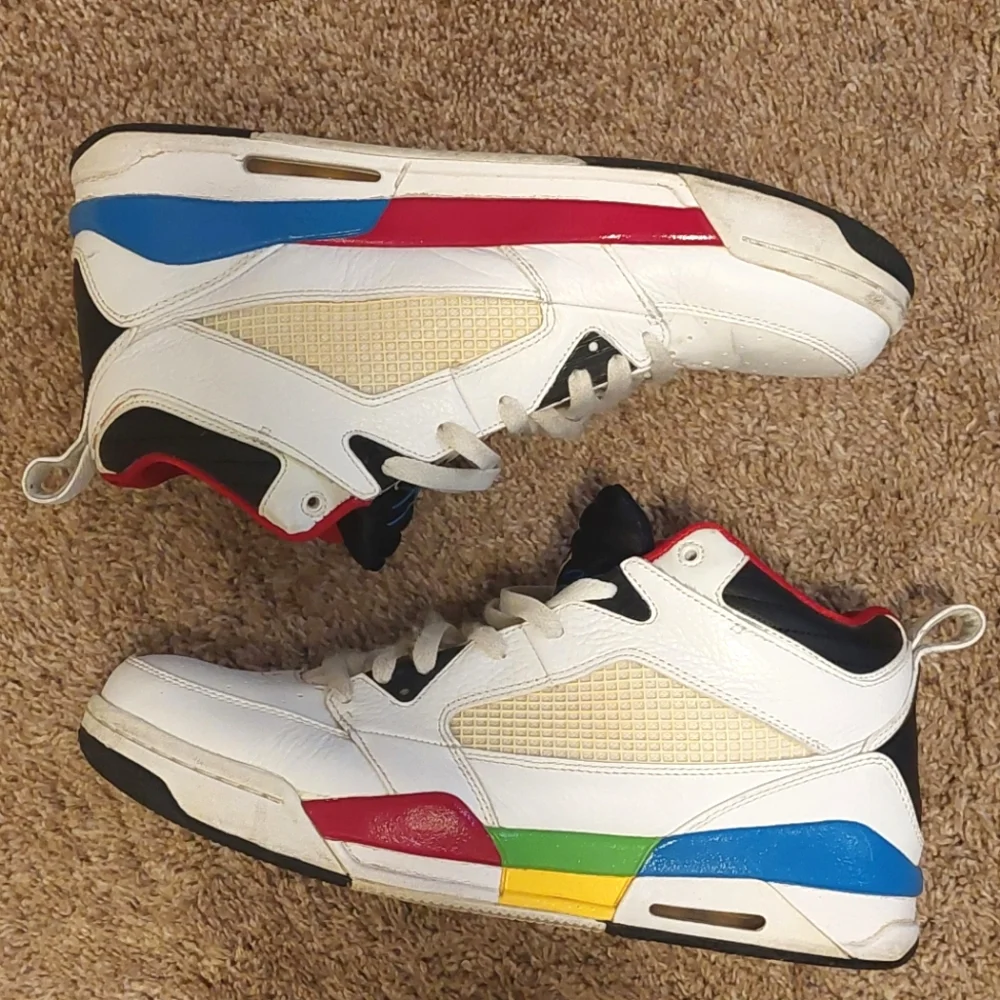 ❤️SALE! AIR JORDAN Flight 9 White, Red, Blue Sneakers
